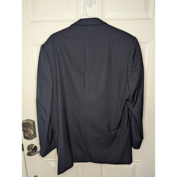 Vintage Yves Saint Laurent YSL 46S* Men's Navy Blue Stripe Dinner Jacket Blazer - Picture 3 of 10